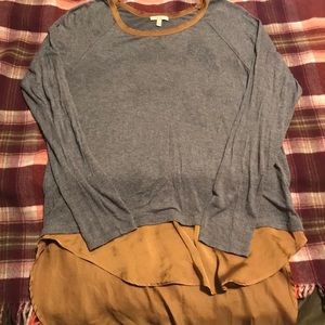 Anthropologie mixed media top